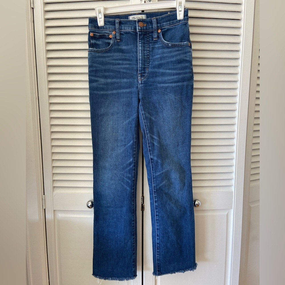 Madewell Slim Demi-Boot Frayed Hem Jeans - Size 24